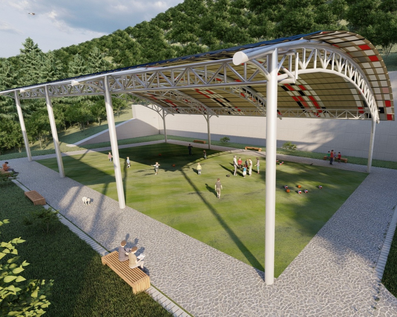 尖石鄉新光段興建風雨操場規畫設計